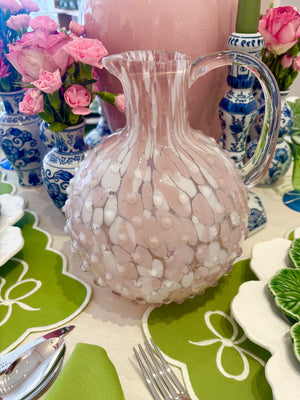 Pink Dappled Water Jug