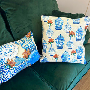 Chinoiserie Ginger Jar Cushion Cover