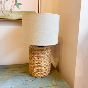 Small Rope Effect Table Lamp with Shade