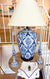 Giant Blue and White Chinoiserie Table Lamp with Shade