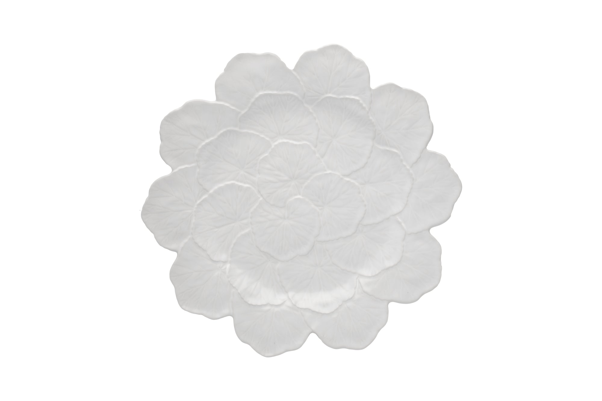 White Geranium Leaf Charger Plate