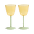 Yellow Dot Wine Glass (Set of 2)