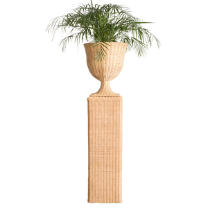 Rattan Urn and Pedestal (Large)