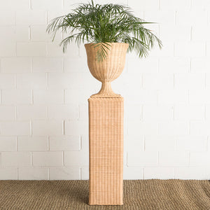 Rattan Urn and Pedestal (Large)