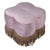 Clover Pink Velvet Stool