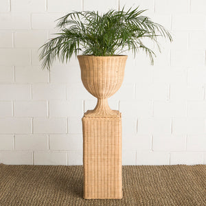 Rattan Urn and Pedestal (Small)