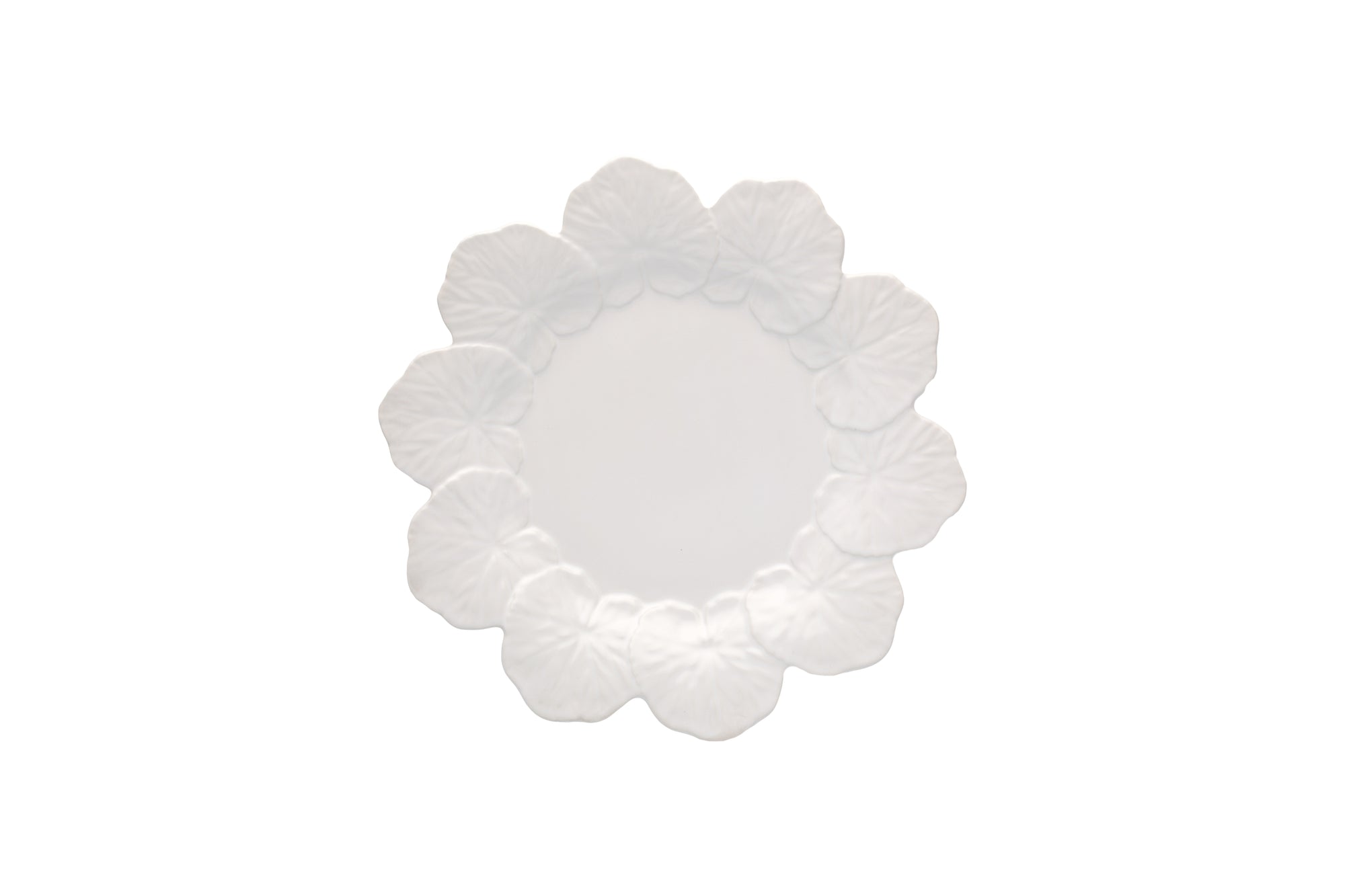 White Geranium Leaf Dinner Plate