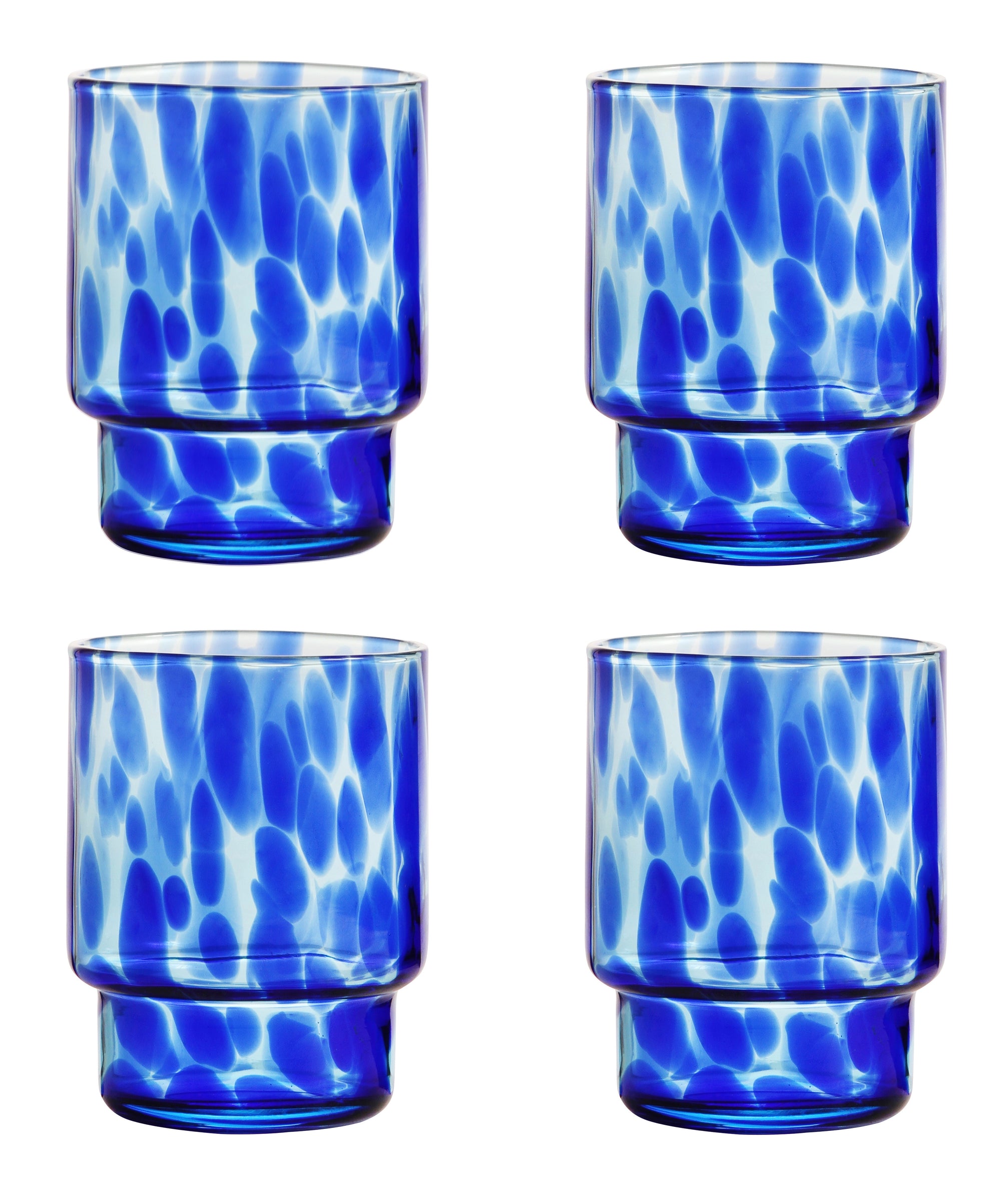 Blue Tortoiseshell Glass (Set of 4)